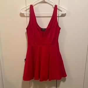 Lulu’s Red v-neck romper